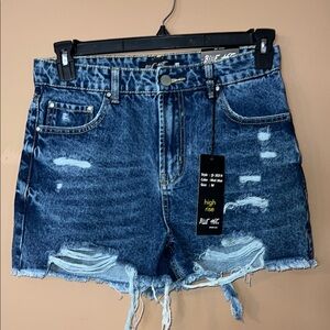 BLUE AGE Distressed Denim Shorts